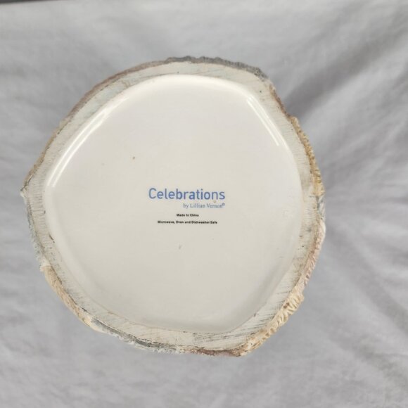 Celebrations by Lillian Vernon Farmhouse Pitcher Embossed Nature Cottage Ivory - Picture 6 of 10